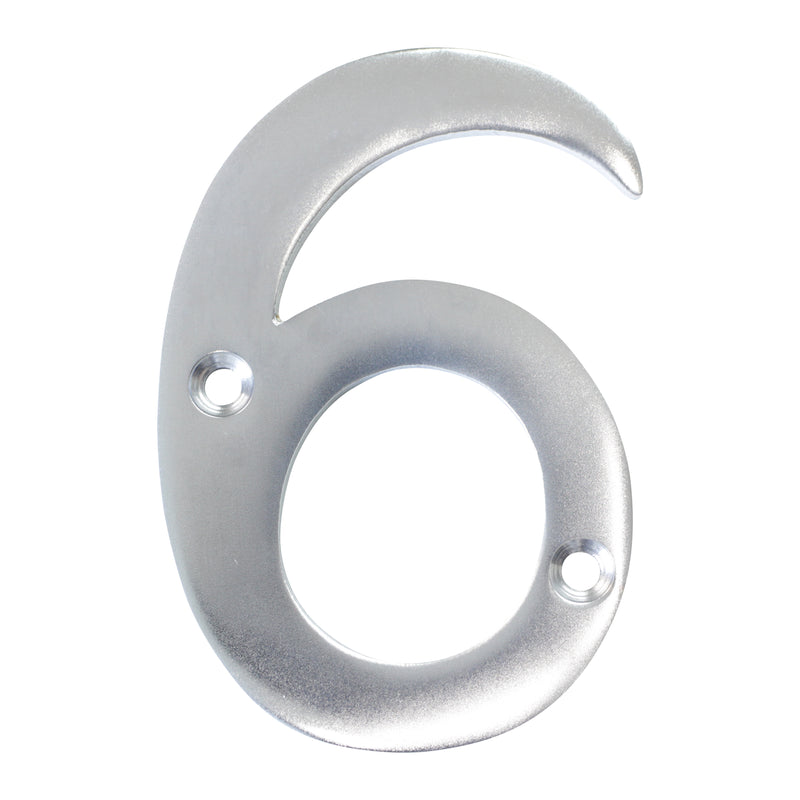 Number BR2270 Modern, Serif House Number, Satin Chrome
