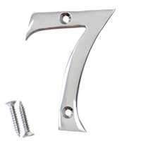 Number BR2270 Modern, Serif House Number, Polished Chrome
