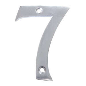 Number BR2270 Modern, Serif House Number, Satin Chrome