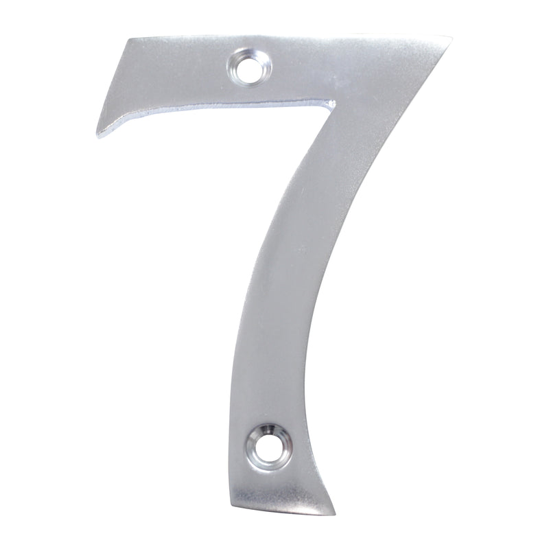 Number BR2270 Modern, Serif House Number, Satin Chrome