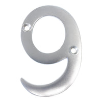 Number BR2270 Modern, Serif House Number, Satin Chrome