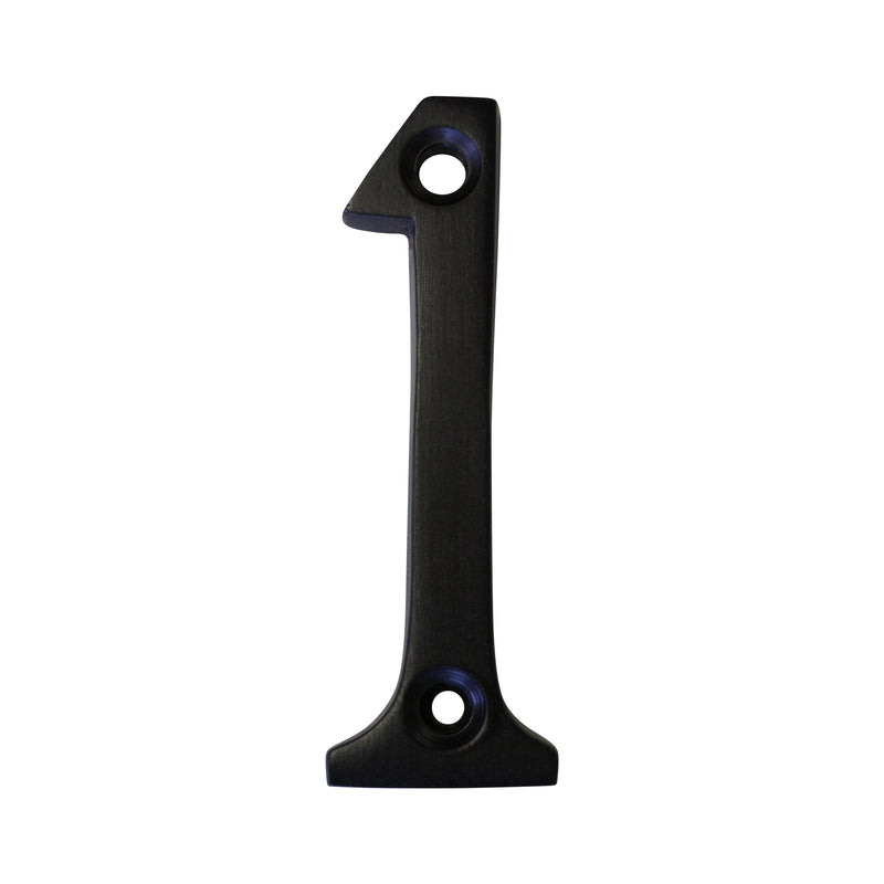 Number BR235 Modern, Serif House Number, Oil Bronzed Black