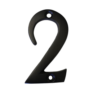Number BR235 Modern, Serif House Number, Oil Bronzed Black