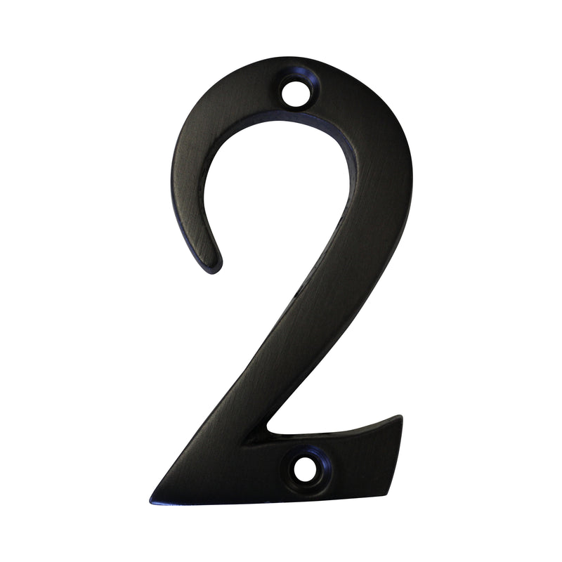 Number BR235 Modern, Serif House Number, Oil Bronzed Black