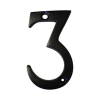 Number BR235 Modern, Serif House Number, Oil Bronzed Black
