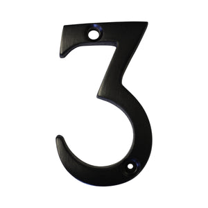 Number BR235 Modern, Serif House Number, Oil Bronzed Black