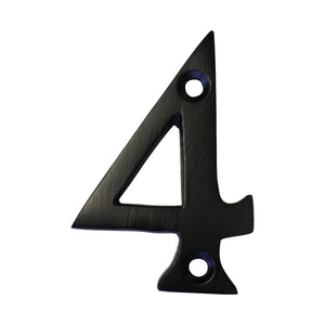 Number BR235 Modern, Serif House Number, Oil Bronzed Black