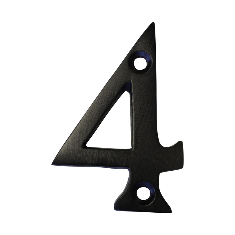 Number BR235 Modern, Serif House Number, Oil Bronzed Black
