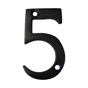 Number BR235 Modern, Serif House Number, Oil Bronzed Black