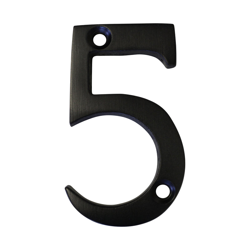 Number BR235 Modern, Serif House Number, Oil Bronzed Black