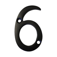 Number BR235 Modern, Serif House Number, Oil Bronzed Black