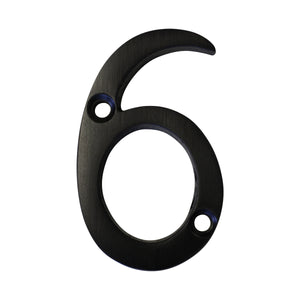 Number BR235 Modern, Serif House Number, Oil Bronzed Black