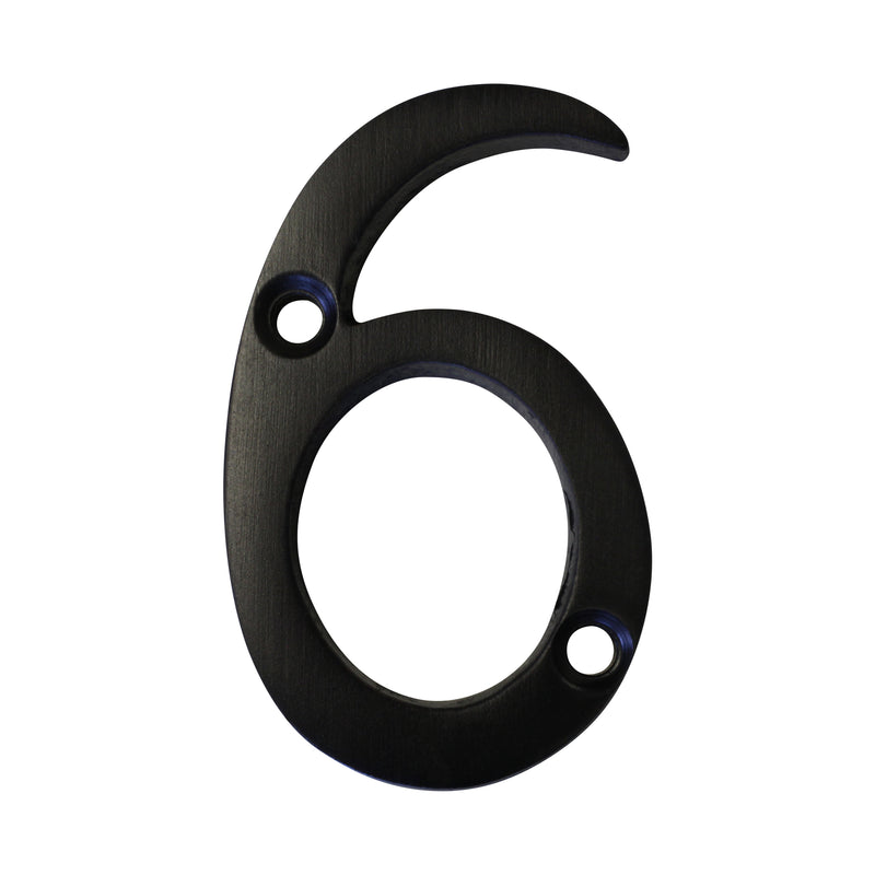 Number BR235 Modern, Serif House Number, Oil Bronzed Black