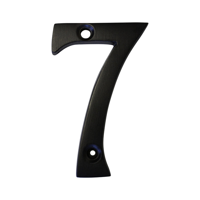 Number BR235 Modern, Serif House Number, Oil Bronzed Black