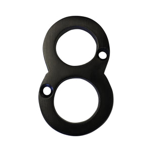 Number BR235 Modern, Serif House Number, Oil Bronzed Black