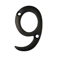 Number BR235 Modern, Serif House Number, Oil Bronzed Black