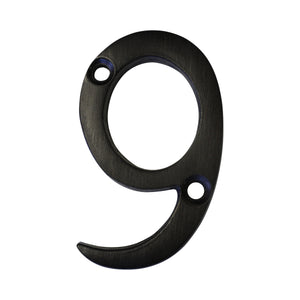 Number BR235 Modern, Serif House Number, Oil Bronzed Black