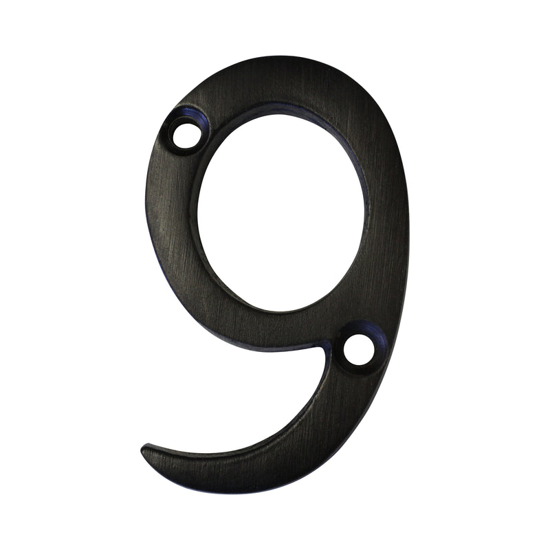 Number BR235 Modern, Serif House Number, Oil Bronzed Black