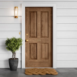 Number BR235 Modern, Serif House Number, Oil Bronzed Black