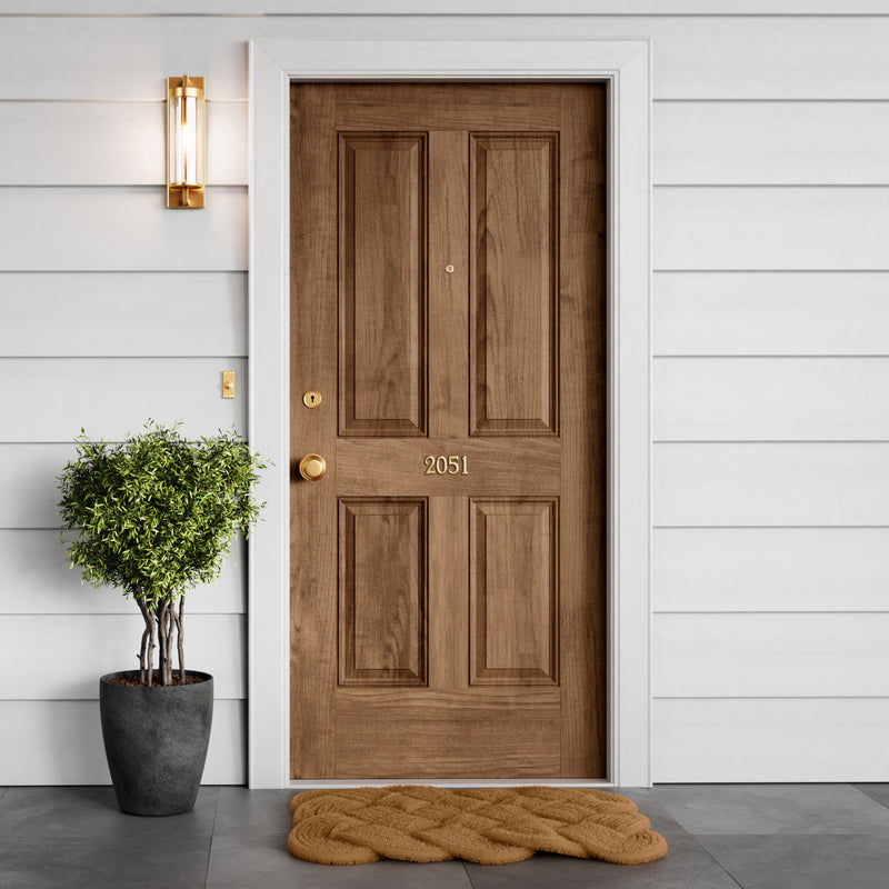 Number BR235 Modern, Serif House Number, Oil Bronzed Black
