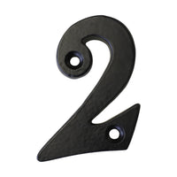 Number IR530 Vintage, Traditional, Serif, Untextured House Number, Black