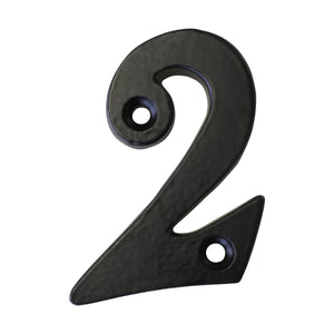 Number IR530 Vintage, Traditional, Serif, Untextured House Number, Black