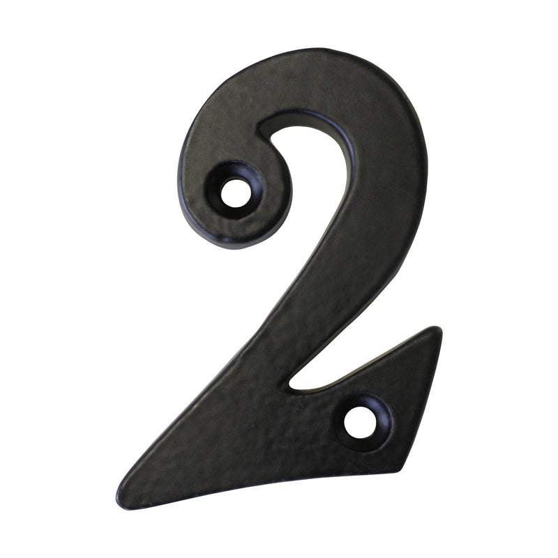 Number IR530 Vintage, Traditional, Serif, Untextured House Number, Black