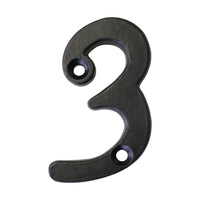 Number IR530 Vintage, Traditional, Serif, Untextured House Number, Black