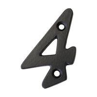 Number IR530 Vintage, Traditional, Serif, Untextured House Number, Black