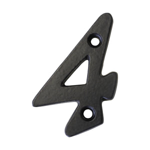 Number IR530 Vintage, Traditional, Serif, Untextured House Number, Black