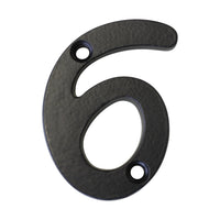 Number IR530 Vintage, Traditional, Serif, Untextured House Number, Black