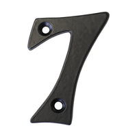 Number IR530 Vintage, Traditional, Serif, Untextured House Number, Black