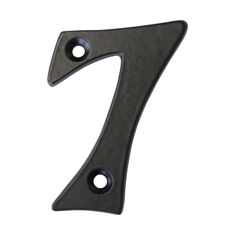 Number IR530 Vintage, Traditional, Serif, Untextured House Number, Black