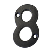 Number IR530 Vintage, Traditional, Serif, Untextured House Number, Black