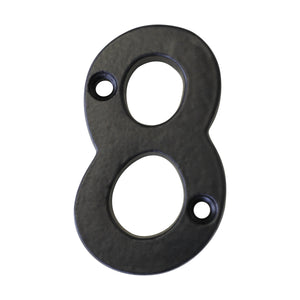 Number IR530 Vintage, Traditional, Serif, Untextured House Number, Black