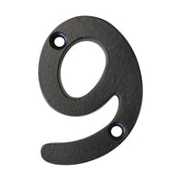 Number IR530 Vintage, Traditional, Serif, Untextured House Number, Black