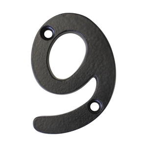 Number IR530 Vintage, Traditional, Serif, Untextured House Number, Black