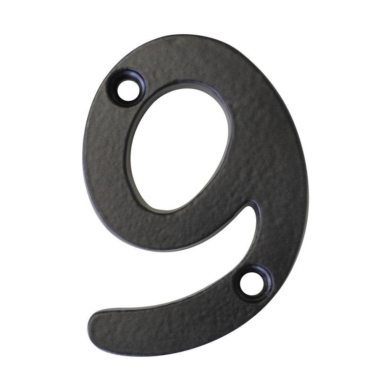 Number IR530 Vintage, Traditional, Serif, Untextured House Number, Black