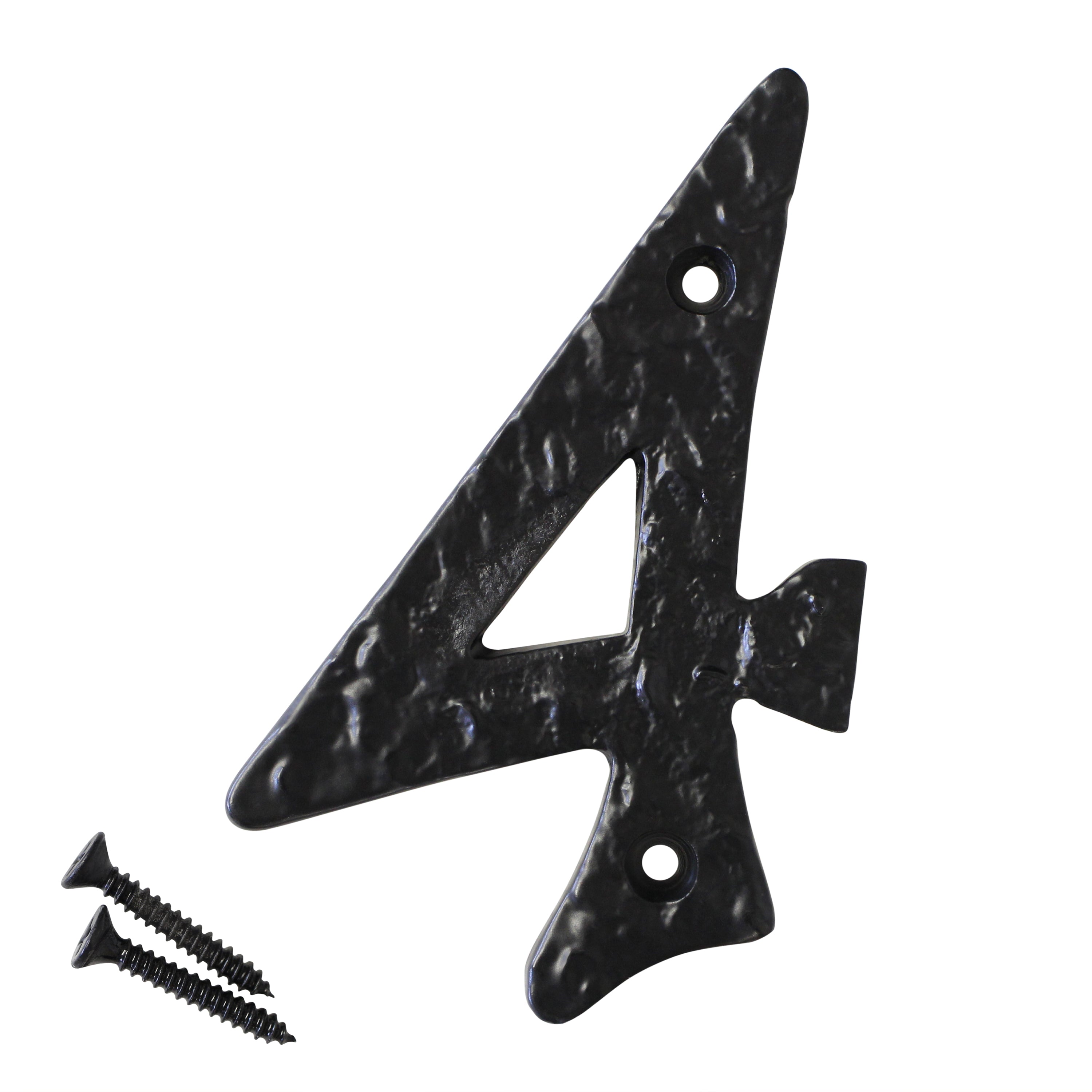 Number IR830] Vintage Classic Serif House Number - Black Finish