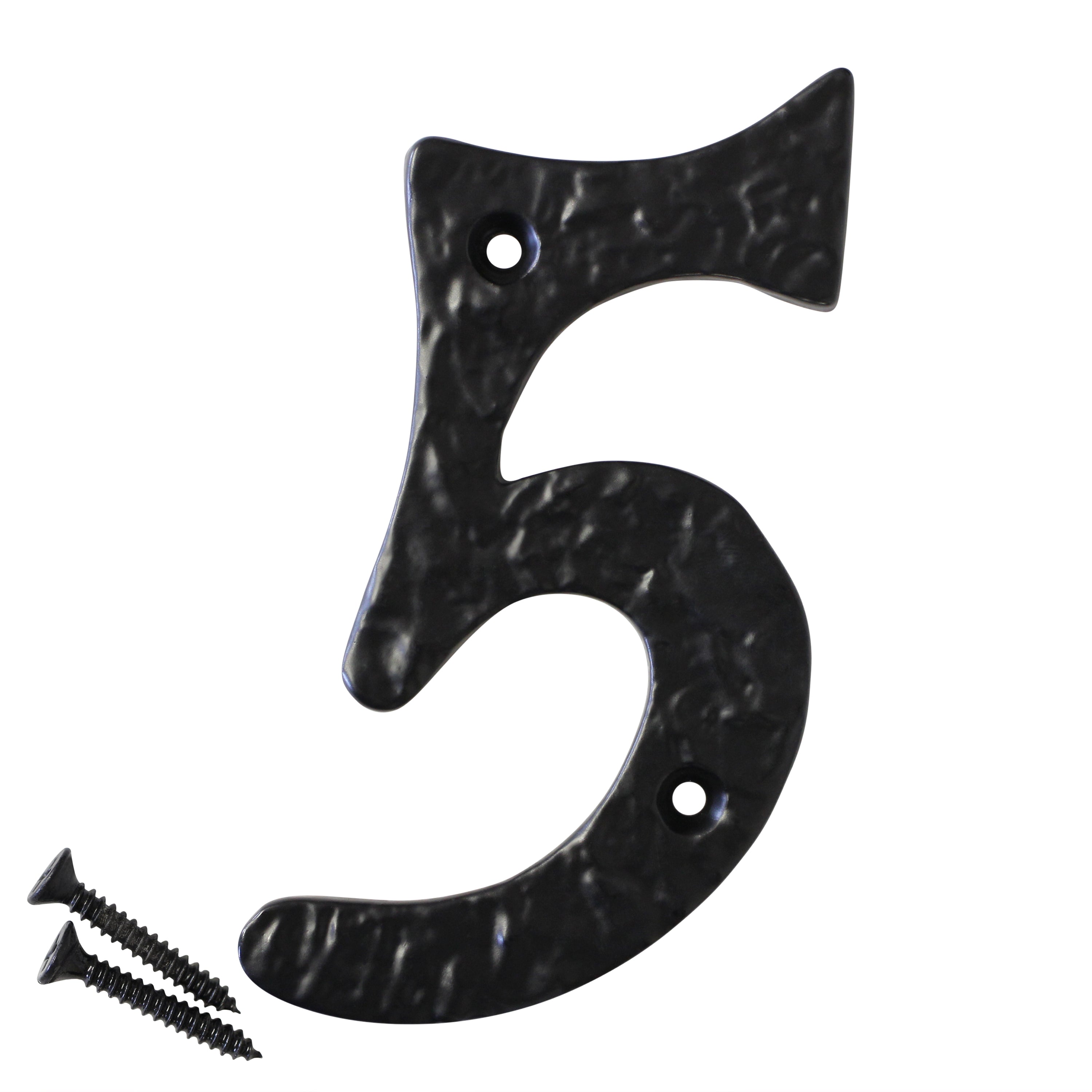 Number IR830] Vintage Classic Serif House Number - Black Finish