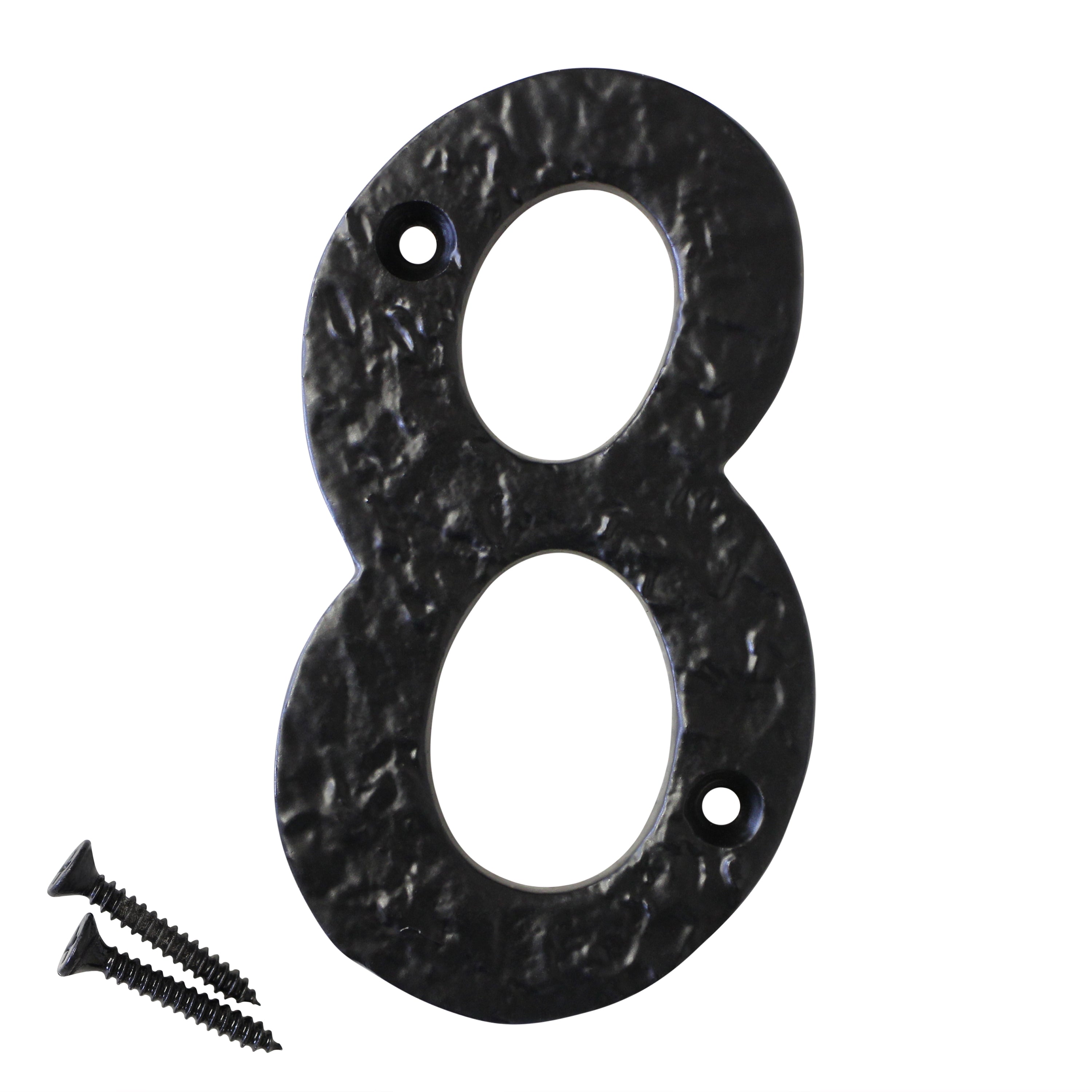Number IR830] Vintage Classic Serif House Number - Black Finish