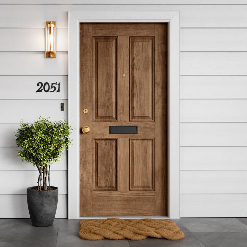 Number IR830] Vintage Classic Serif House Number - Black Finish