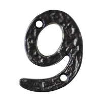 Number IR830 Vintage, Traditional, Serif, Textured House Number, Black