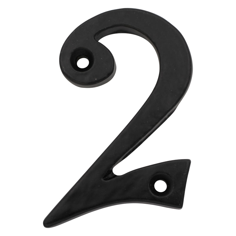 Number IR830T Vintage, Serif, Textured House Number, Black