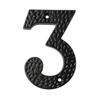 Number IR831 Modern, Country, Serif House Number, Black