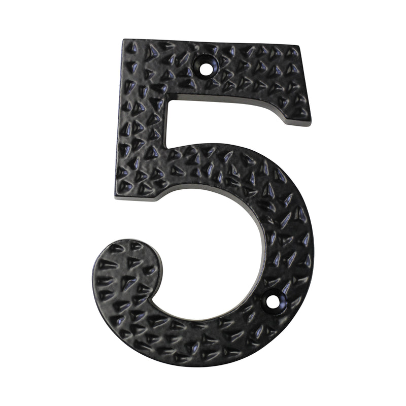 Number IR831 Modern, Country, Serif House Number, Black