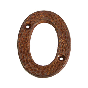 Number IR831 Modern, Farmhouse, Serif House Number, Rust