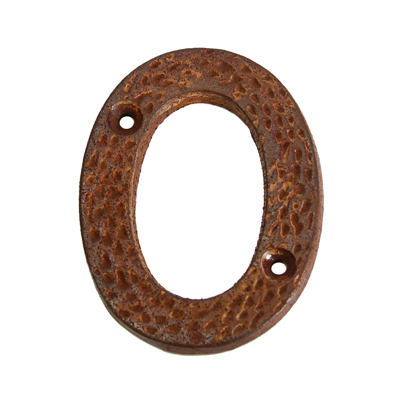 Number IR831 Modern, Farmhouse, Serif House Number, Rust