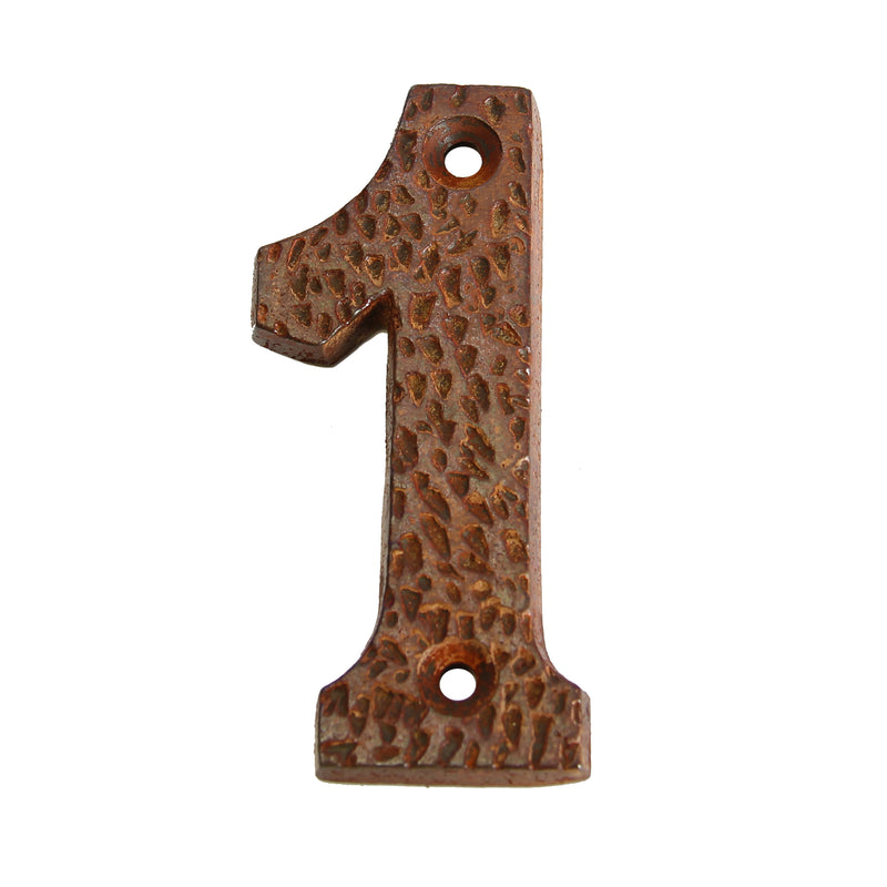 Number IR831 Modern, Farmhouse, Serif House Number, Rust