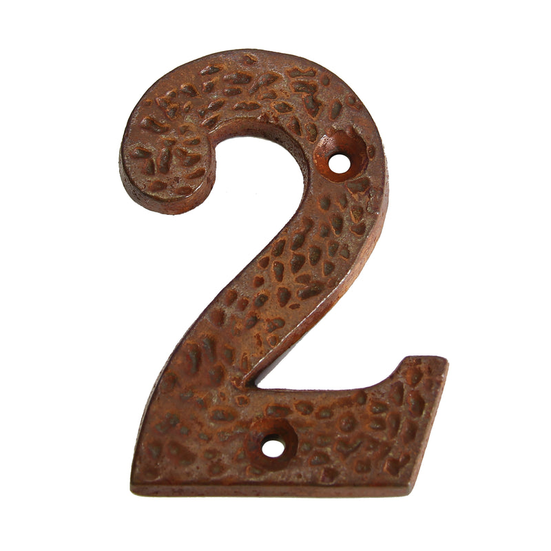 Number IR831 Modern, Farmhouse, Serif House Number, Rust